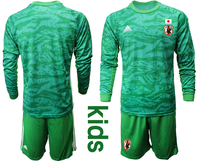 Youth 2020-2021 Season National team Japan goalkeeper Long sleeve green Soccer Jersey1->youth nfl jersey->Youth Jersey
